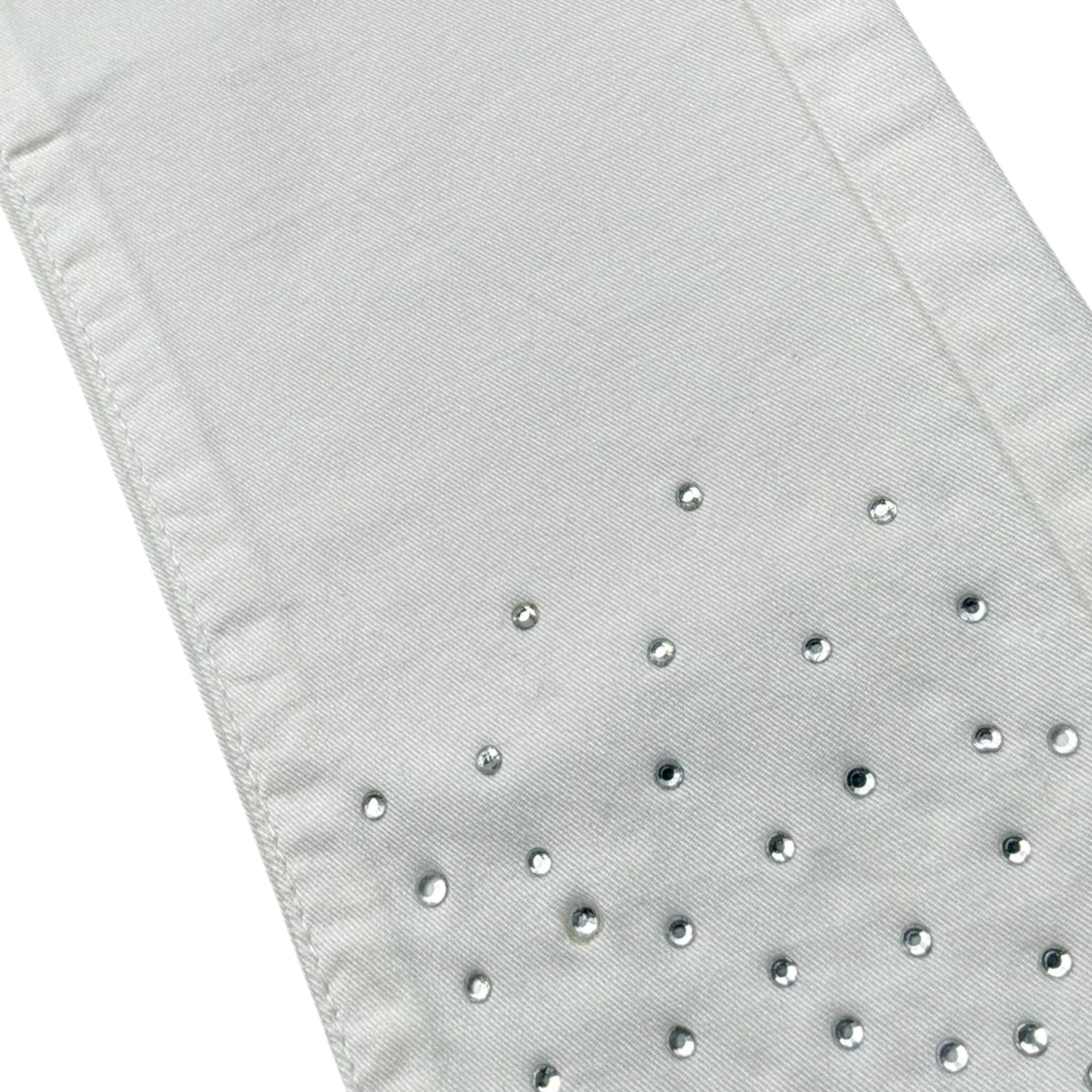 Sarabanda Pantalone Tinta Unita con Brillantini per Bambina 06257 BIANCO SARABANDA 