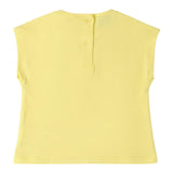 Sarabanda T-Shirt Girocollo Tinta Unita con Applicazioni per Neonata 06612 GIALLO SARABANDA 