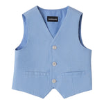 Sarabanda Gilet Tinta Unita con Bottoni per Bambino 08020 AZZURRO SARABANDA 