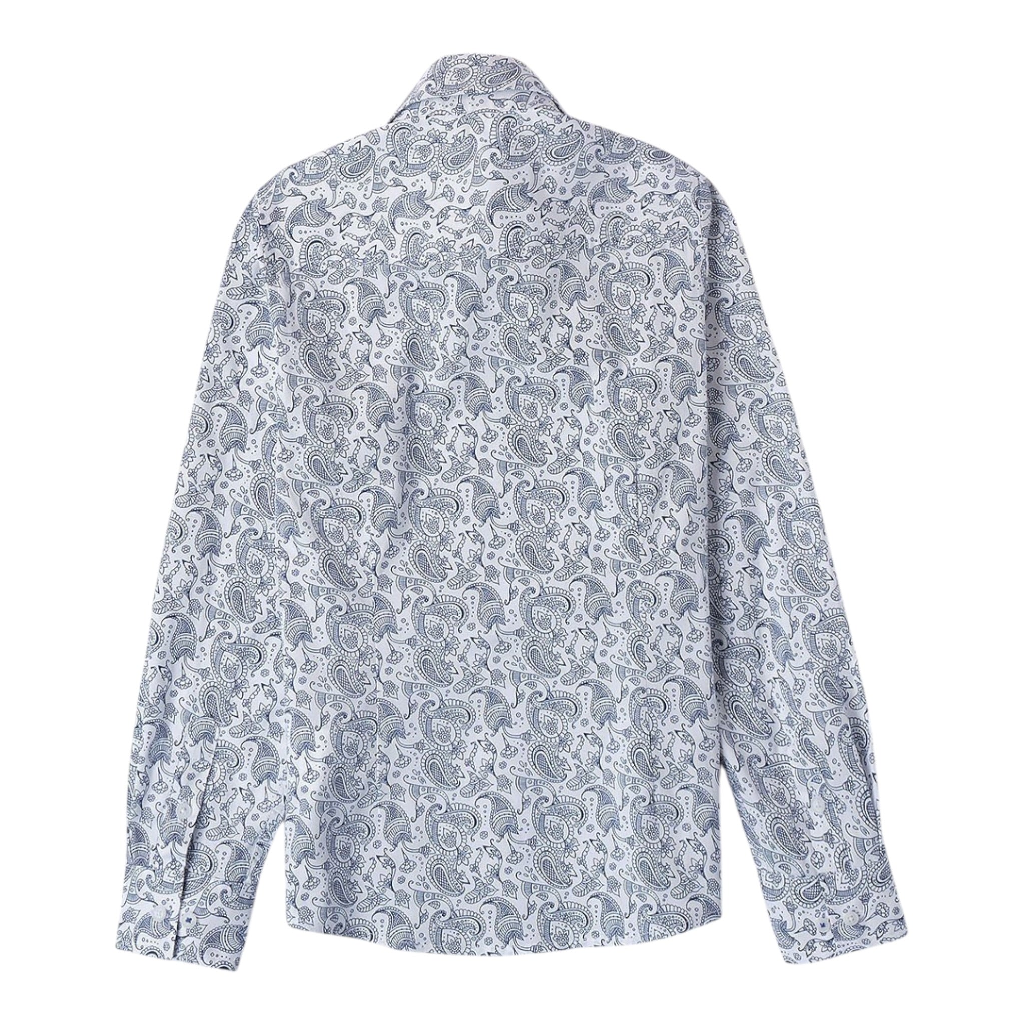 Sarabanda Camicia Manica Lunga Tinta Unita Stampa Fantasia per Bambino 08603 BIANCO SARABANDA 
