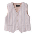 Sarabanda Gilet Tinta Unita Fantasia A Righe per Bambino 0B072 BEIGE SARABANDA 