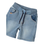 Sarabanda Bermuda In Denim Tinta Unita con Elastico In Vita per Neonato 0B120N AZZURRO SARABANDA 