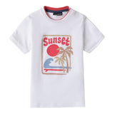 Sarabanda T-Shirt Tinta Unita con Stampa per Neonato 0B144XN BIANCO SARABANDA 