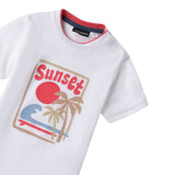 Sarabanda T-Shirt Tinta Unita con Stampa per Neonato 0B144XN BIANCO SARABANDA 