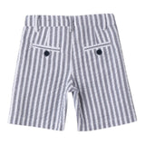 Sarabanda Bermuda Bicolore con Fantasia A Righe per Bambino 0B152 BIANCO/GRIGIO SARABANDA 