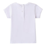 Sarabanda T-Shirt Girocollo Tinta Unita con Stampa per Neonata 0B208N BIANCO SARABANDA 