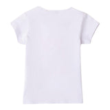 Sarabanda T-Shirt Girocollo tinta unita con Stampa Bianco per Bambina 0B208XJ BIANCO SARABANDA 