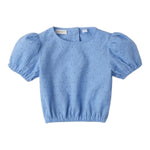Sarabanda Top Traforato Mezza Manica Tinta Unita per Neonata 0B257N AZZURRO SARABANDA 