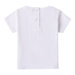 Sarabanda T-Shirt Girocollo Tinta Unita con Stampa per Bambina 0B312 BIANCO SARABANDA 