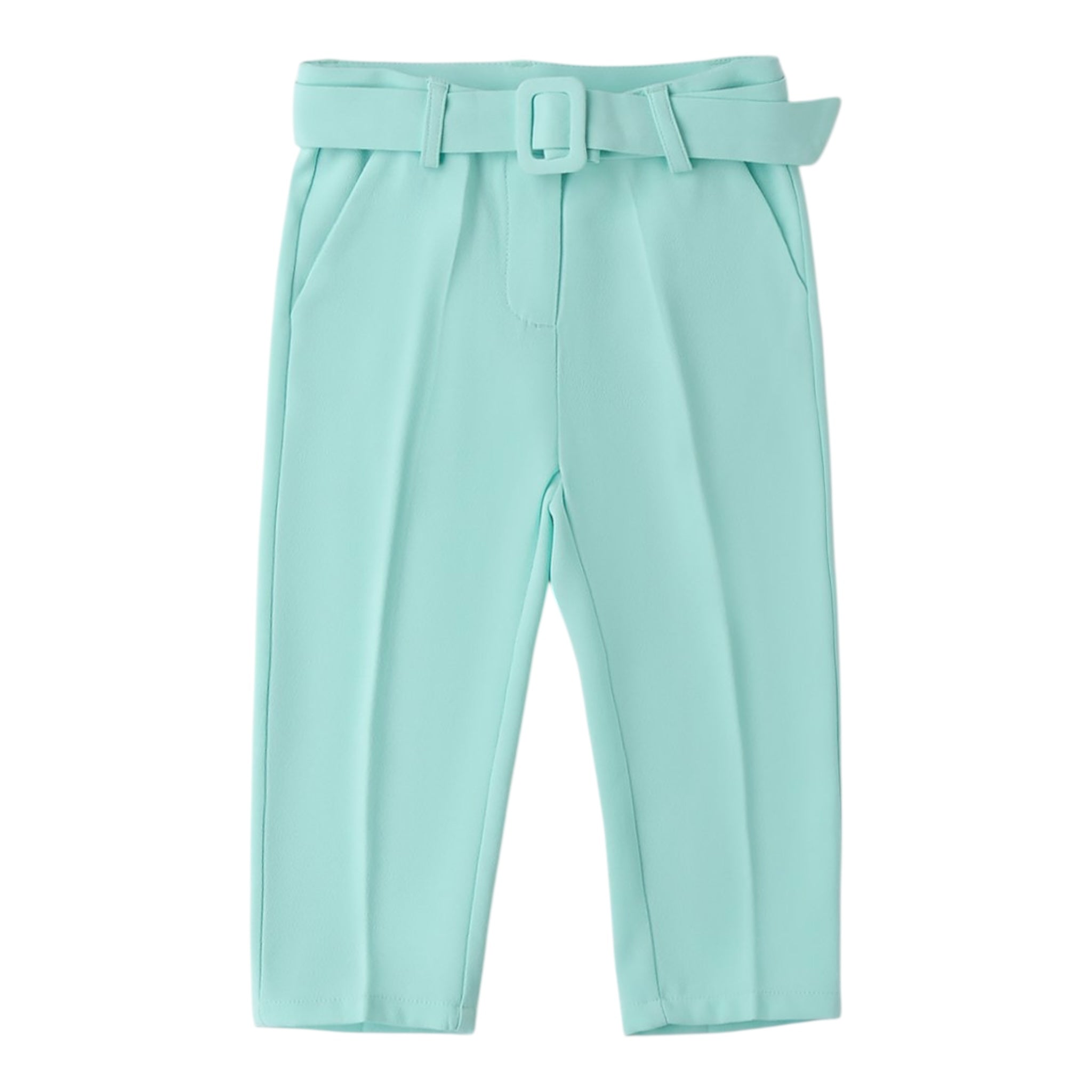 Sarabanda Pantalone Tinta Unita con Cintura per Bambina 0B320 VERDE ACQUA SARABANDA 