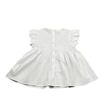 Sarabanda Camicia Tinta Unita con Balze per Neonata 0B358N BIANCO SARABANDA 