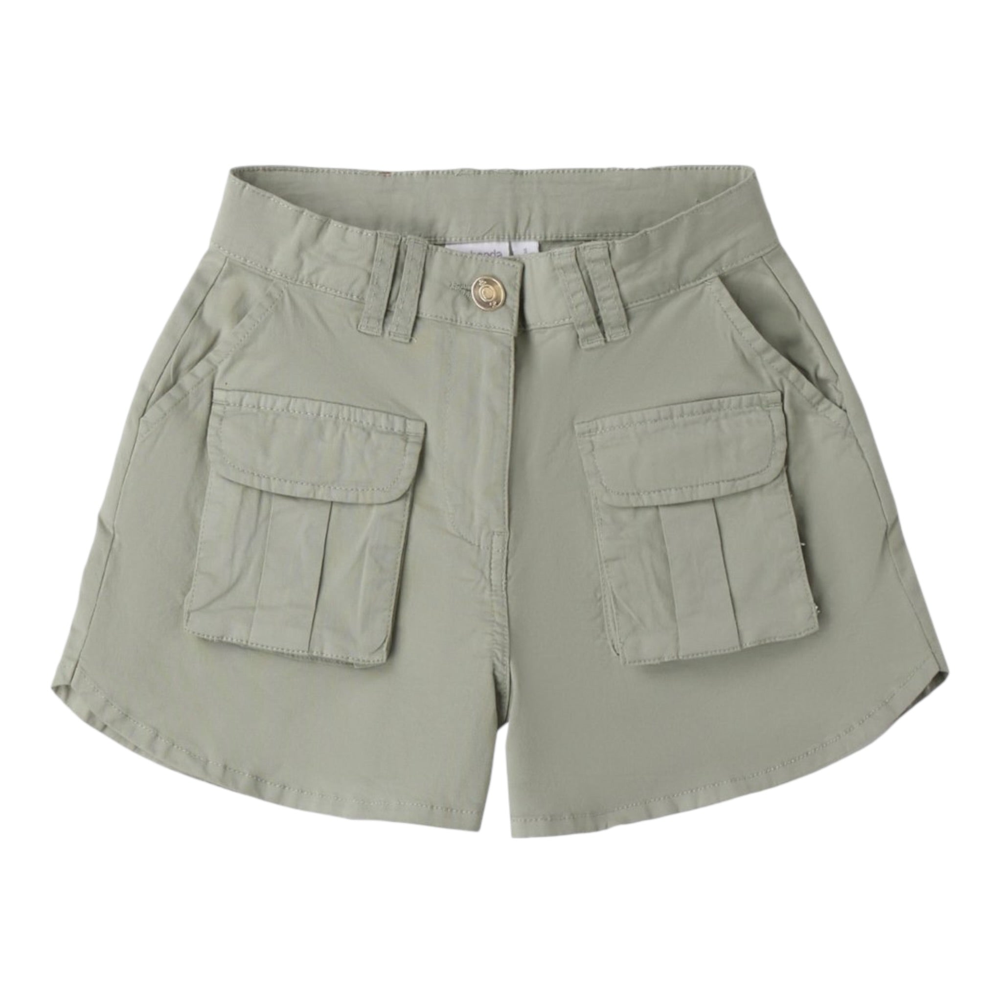 Sarabanda Short tinta unita con Girovita Regolabile Verde per Bambina 0B483 VERDE SARABANDA 