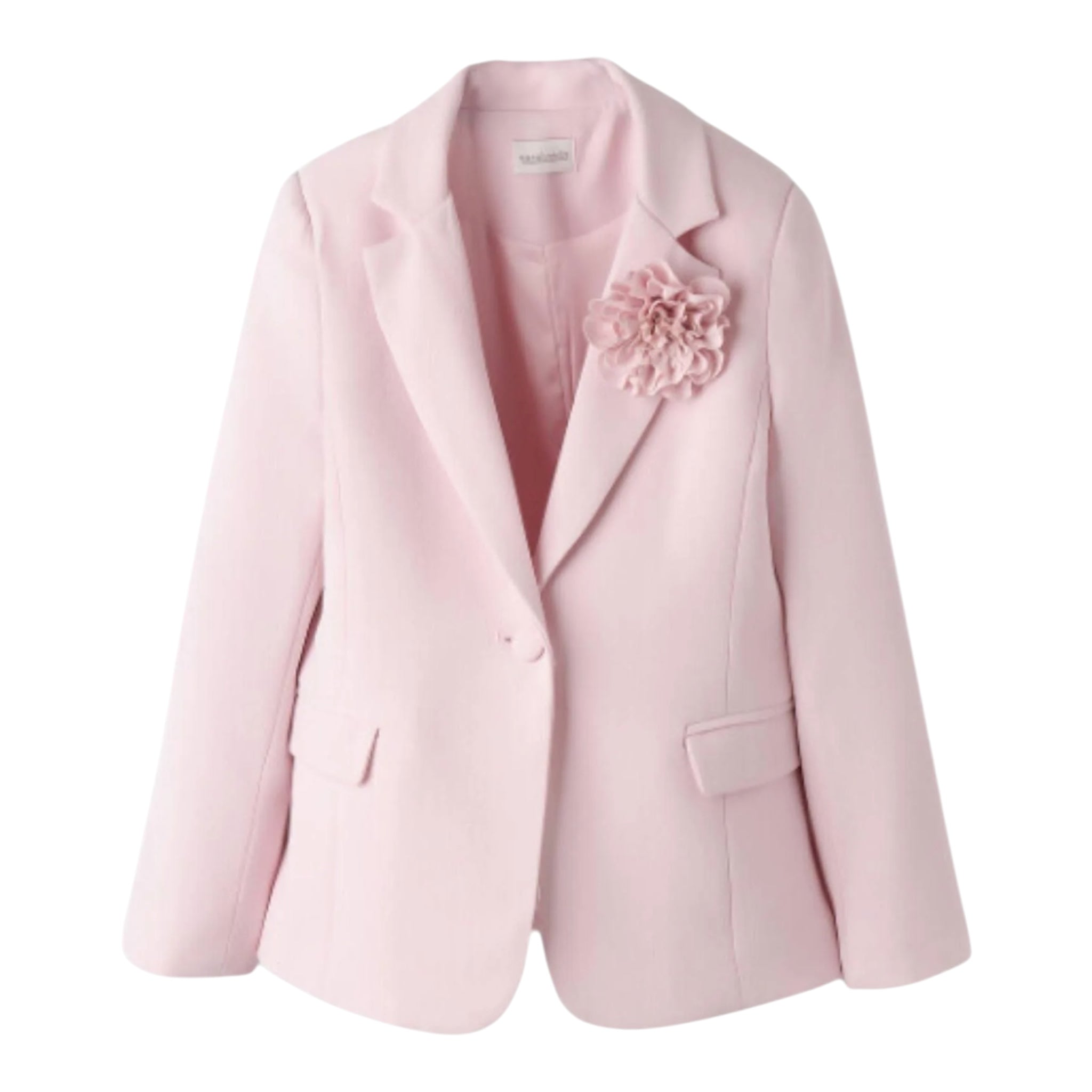 Sarabanda Giacca Tinta Unita con Fiore per Bambina 0B493 ROSA SARABANDA 