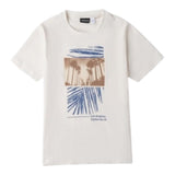 Sarabanda T-Shirt Girocollo Tinta Unita con Stampa per Bambino 0B732 BIANCO SARABANDA 