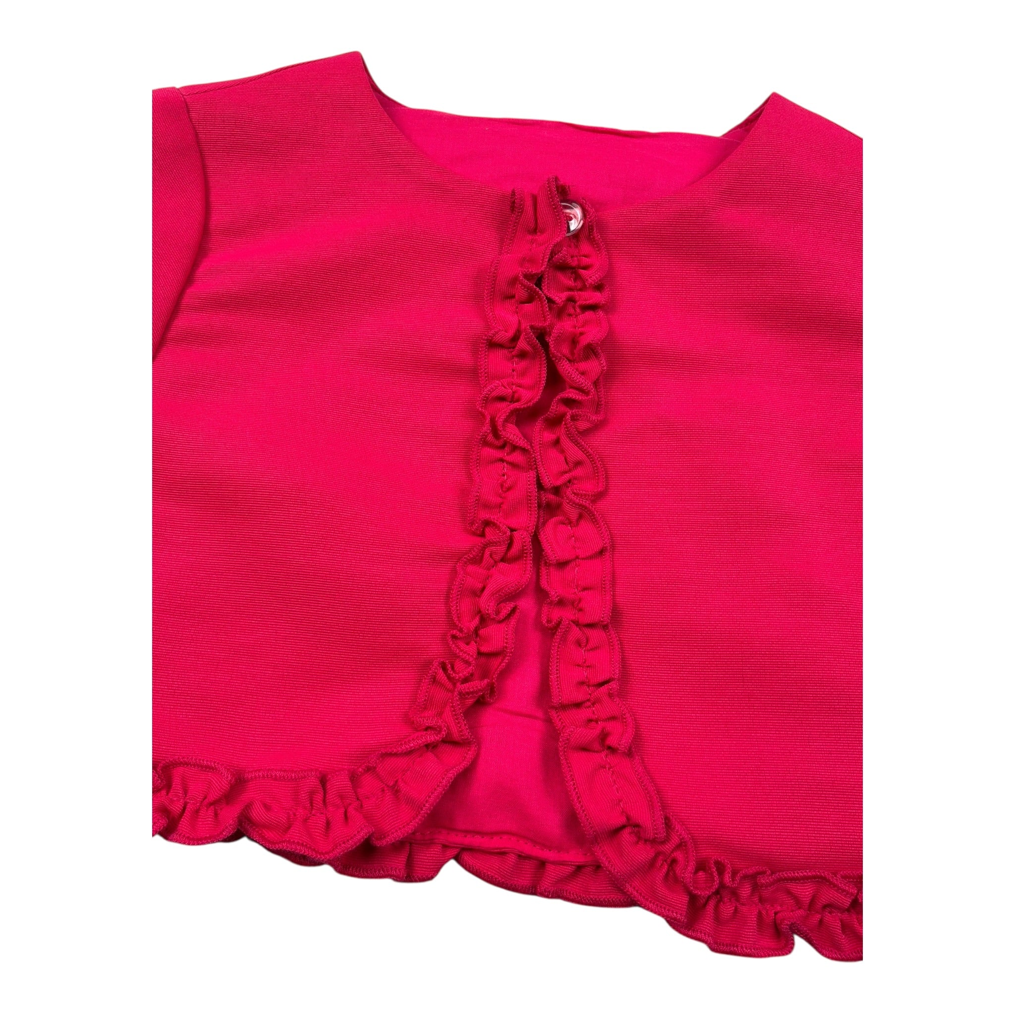 Sarabanda Coprispalle Tinta Unita con Rouches per Neonata 0J251N FUXIA SARABANDA 
