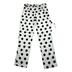 Sarabanda Pantalone Tinta Unita con Fantasia Cerchi per Bambina 0J424 BIANCO SARABANDA 