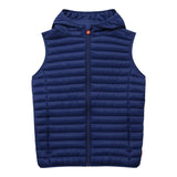 Save The Duck Giubbino Tinta Unita Modello Smanicato con Zip per Bambino J80649X BLU SAVE THE DUCK 