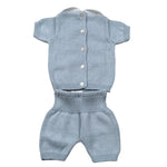 Scaldacuore Completo 2 Pezzi T-Shirt-Culotte per Neonato PS01 AZZURRO SCALDACUORE 