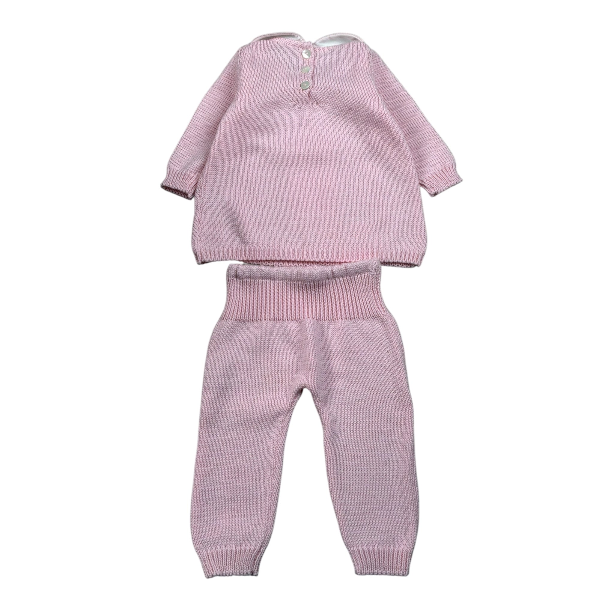 Scaldacuore Completo 2 Pezzi Maglia-Pantalone Tinta Unita per Neonata PS06PANTPE24 ROSA SCALDACUORE 