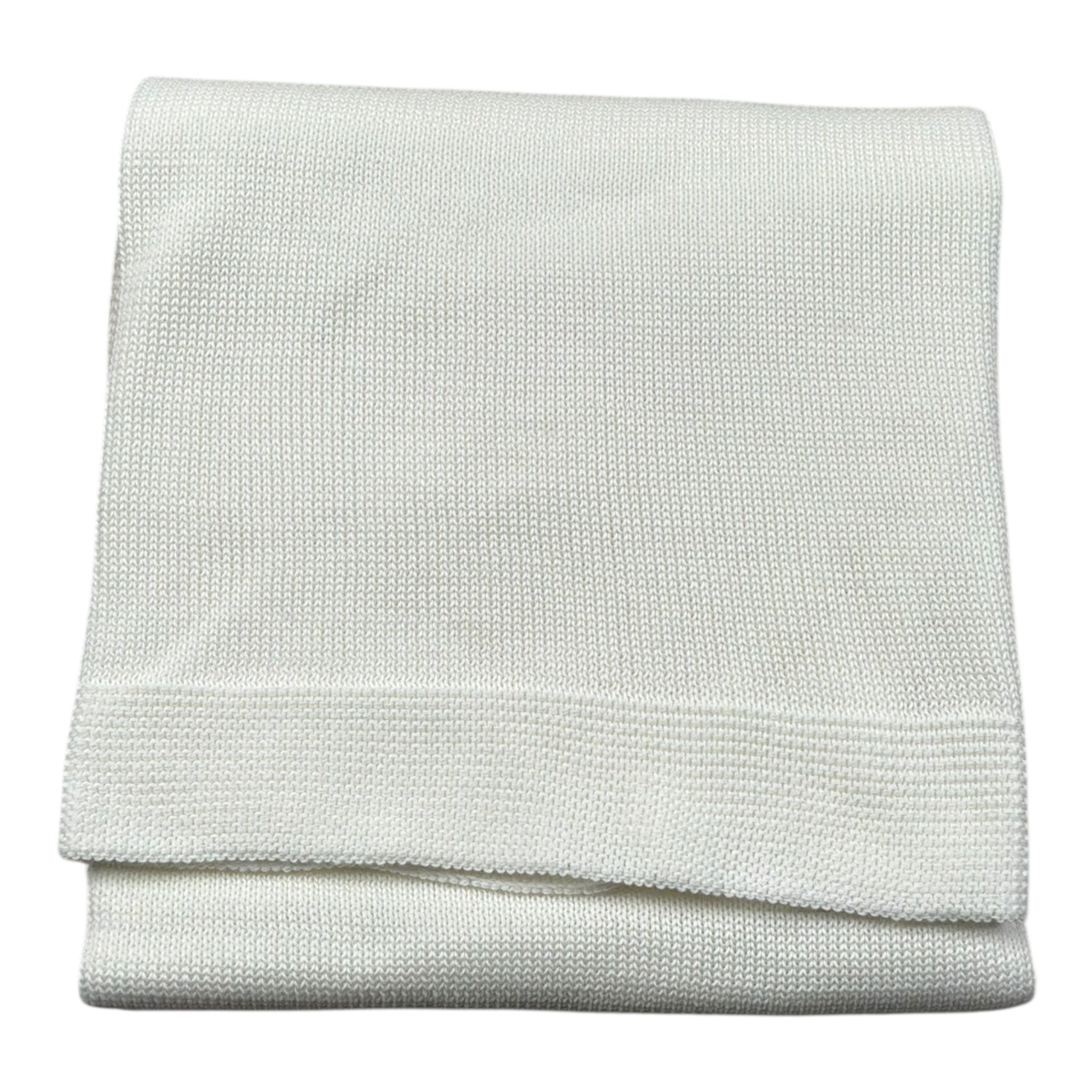 Scaldacuore Coperta Tinta Unita con Ricami per Neonata PS16 BIANCO SCALDACUORE 