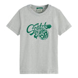 Scotch & Shrunk T-Shirt Tinta Unita Girocollo con Stampa per Bambino 180474 GRIGIO SCOTCH & SHRUNK 