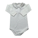 Seerose Body Manica Lunga Tinta Unita con Colletto per Neonata BDRS BIANCO SEEROSE 