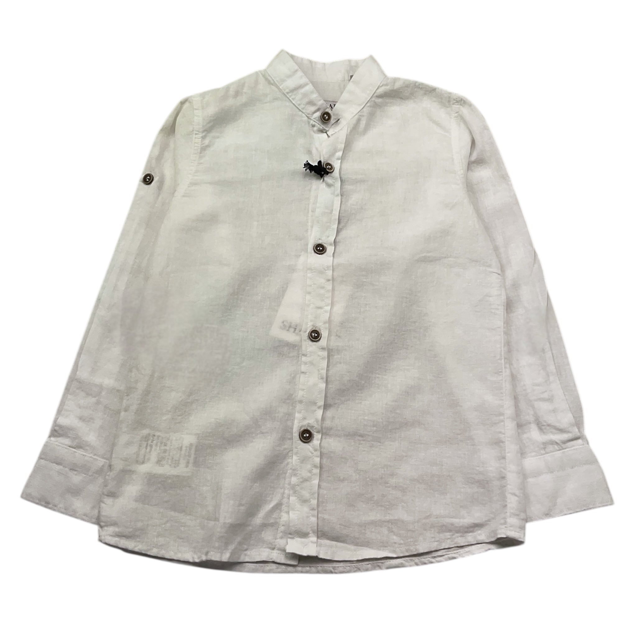 Shako' Camicia Manica Lunga Tinta Unita Collo Coreano per Bambino CSK0355J BIANCO SHAKO' 