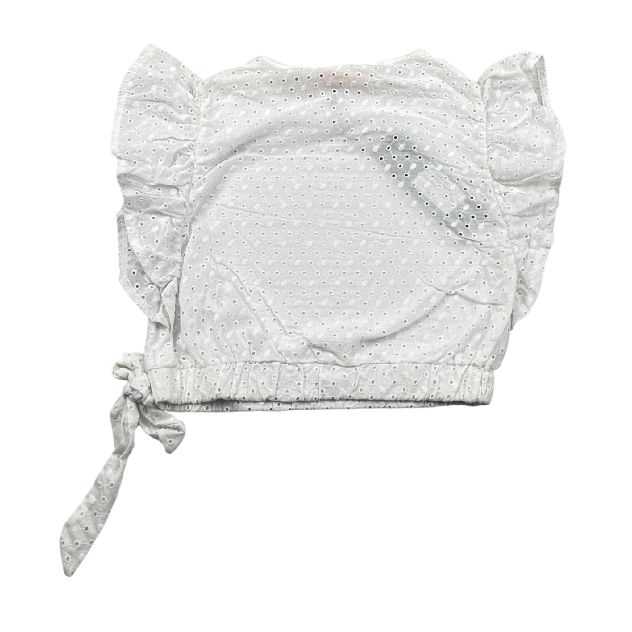 Shopart Top In Pizzo tinta unita Bianco per Bambina 023023 BIANCO SHOPART 