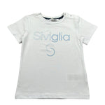 Siviglia T-Shirt Girocollo Tinta Unita con Stampa per Neonato SVNTS17286 BIANCO SIVIGLIA 