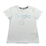 Siviglia T-Shirt Girocollo Tinta Unita con Stampa per Neonato SVNTS17286 BIANCO SIVIGLIA 