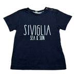 Siviglia T-Shirt Girocollo Tinta Unita con Stampa per Neonato SVNTS17286 BLU SIVIGLIA 