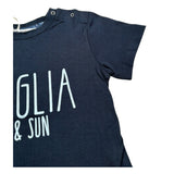 Siviglia T-Shirt Girocollo Tinta Unita con Stampa per Neonato SVNTS17286 BLU SIVIGLIA 