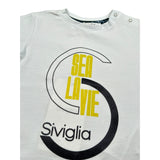 Siviglia T-Shirt Girocollo Tinta Unita con Stampa per Neonato SVNTS17289 BIANCO SIVIGLIA 
