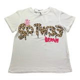 So Twee By Miss Grant T-Shirt Girocollo Tinta Unita con Stampa per Bambina ST0075 BIANCO SO TWEE BY MISS GRANT 
