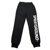 Sprayground Pantalone Tuta Tinta Unita con Stampa per Bambino SPY1031BLK NERO SPRAYGROUND 