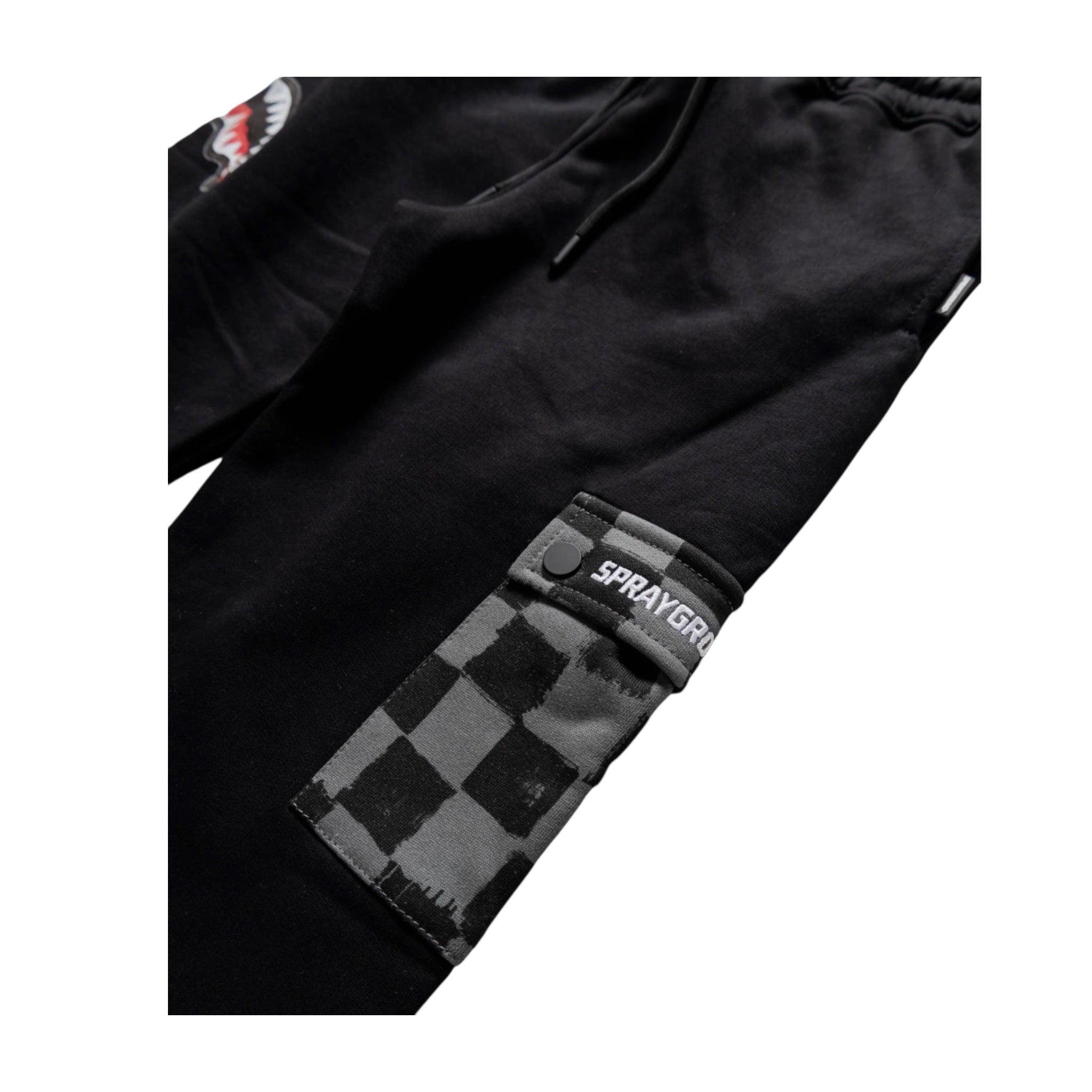 Sprayground Pantalone Tuta Tinta Unita con Stampa per Bambino SPY1152GREY NERO SPRAYGROUND 
