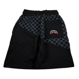 Sprayground Bermuda Tinta Unita con Elastico In Vita per Bambino SPY803CHECK NERO SPRAYGROUND 