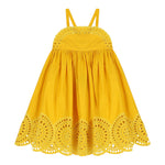 Stella Mccartney Abito Tinta Unita Traforato per Bambina TU1B92 GIALLO STELLA McCARTNEY 