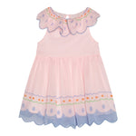 Stella Mccartney Abito Mezza Manica Tinta Unita con Ricami per Bambina TW1052J ROSA STELLA McCARTNEY 