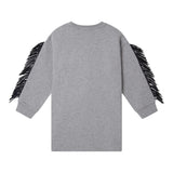 Stella Mccartney Abito Tinta Unita In Felpa con Stampa per Bambina TW1D90 GRIGIO STELLA McCARTNEY 