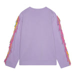 Stella Mccartney Felpa Chiusa Girocollo Tinta Unita con Frange per Bambina TW4B40 LILLA STELLA McCARTNEY 