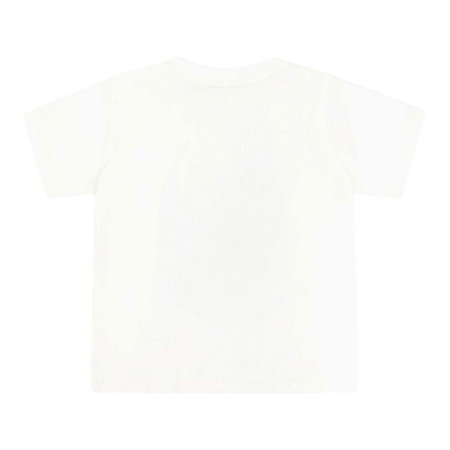 Stella Mccartney T-Shirt Girocollo Tinta Unita con Stampe Rana per Bambino TW8571 BIANCO STELLA McCARTNEY 