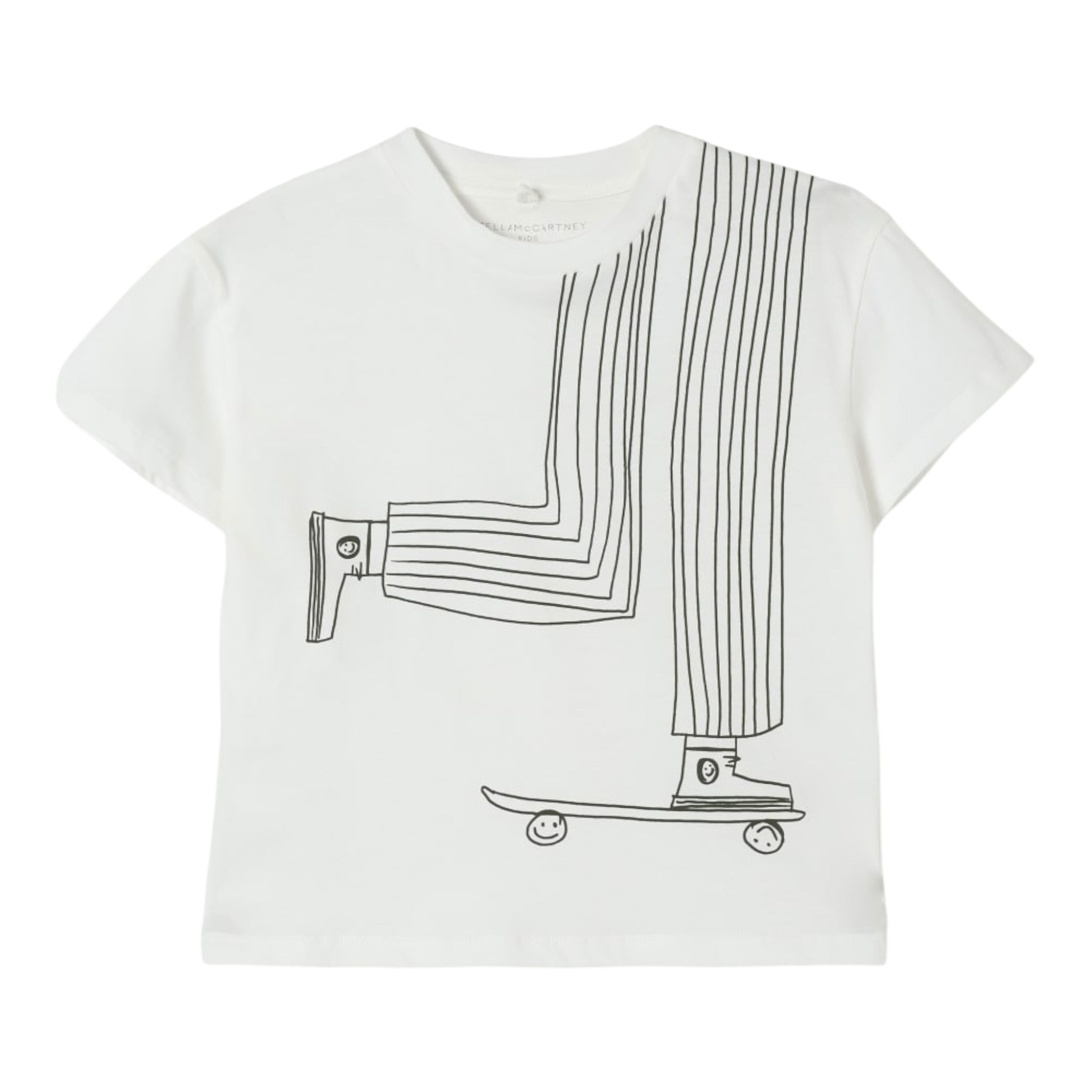 Stella Mccartney T-Shirt Girocollo Tinta Unita con Stampa per Neonato TW8Q81X BIANCO STELLA McCARTNEY 