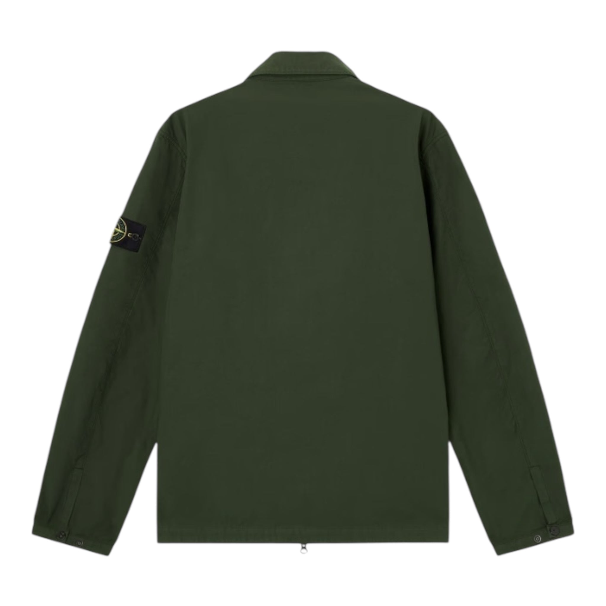 Stone Island Camicia Manica Lunga Tinta Unita con Zip per Bambino K1S161200001 VERDE STONE ISLAND 