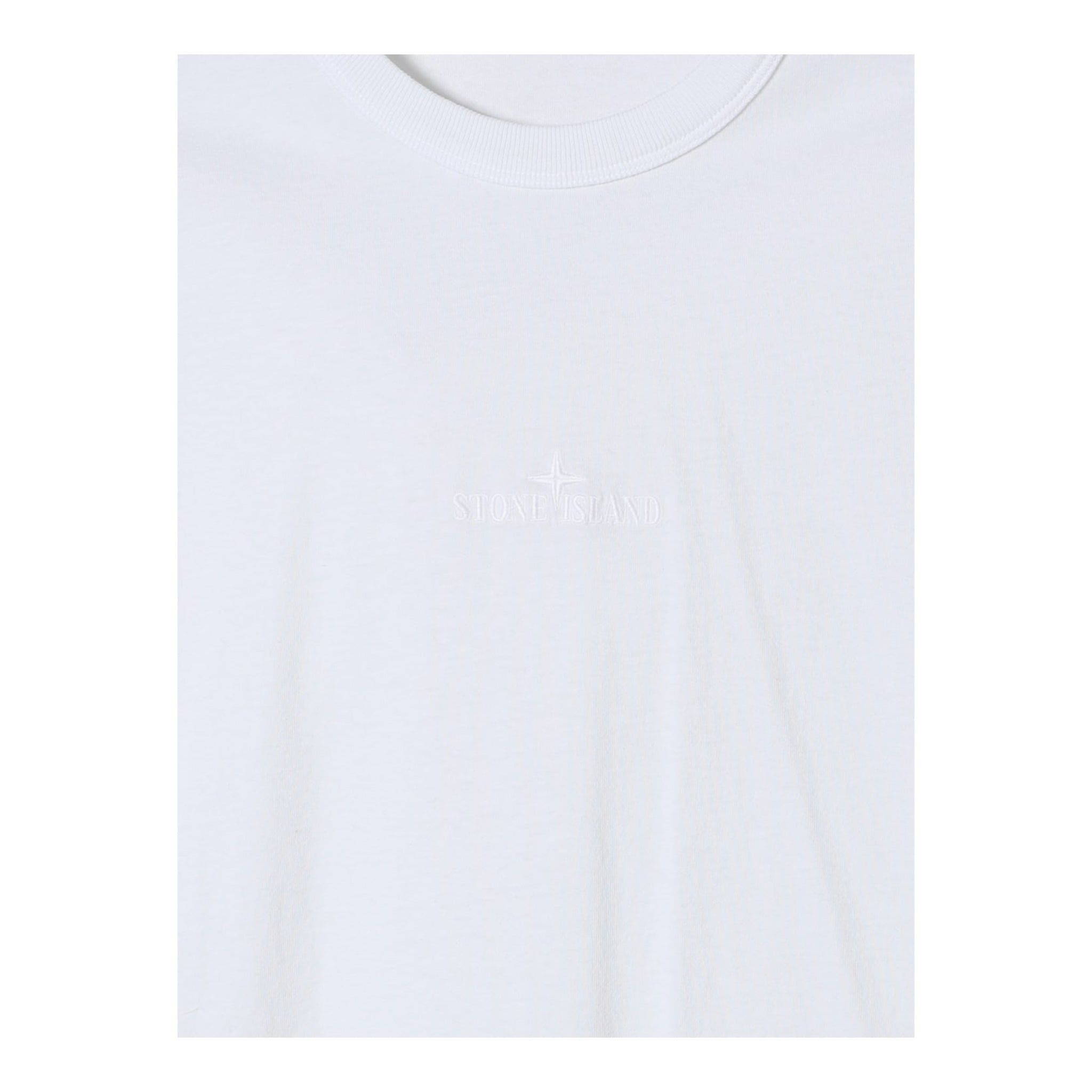 Stone Island T-Shirt Girocollo Tinta Unita con Logo per Neonato K1S162100007 BIANCO STONE ISLAND 