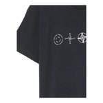 Stone Island T-Shirt Girocollo Tinta Unita con Logo per Bambino K1S162100010 BLU STONE ISLAND 