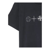 Stone Island T-Shirt Girocollo Tinta Unita con Logo per Neonato K1S162100010N BLU STONE ISLAND 