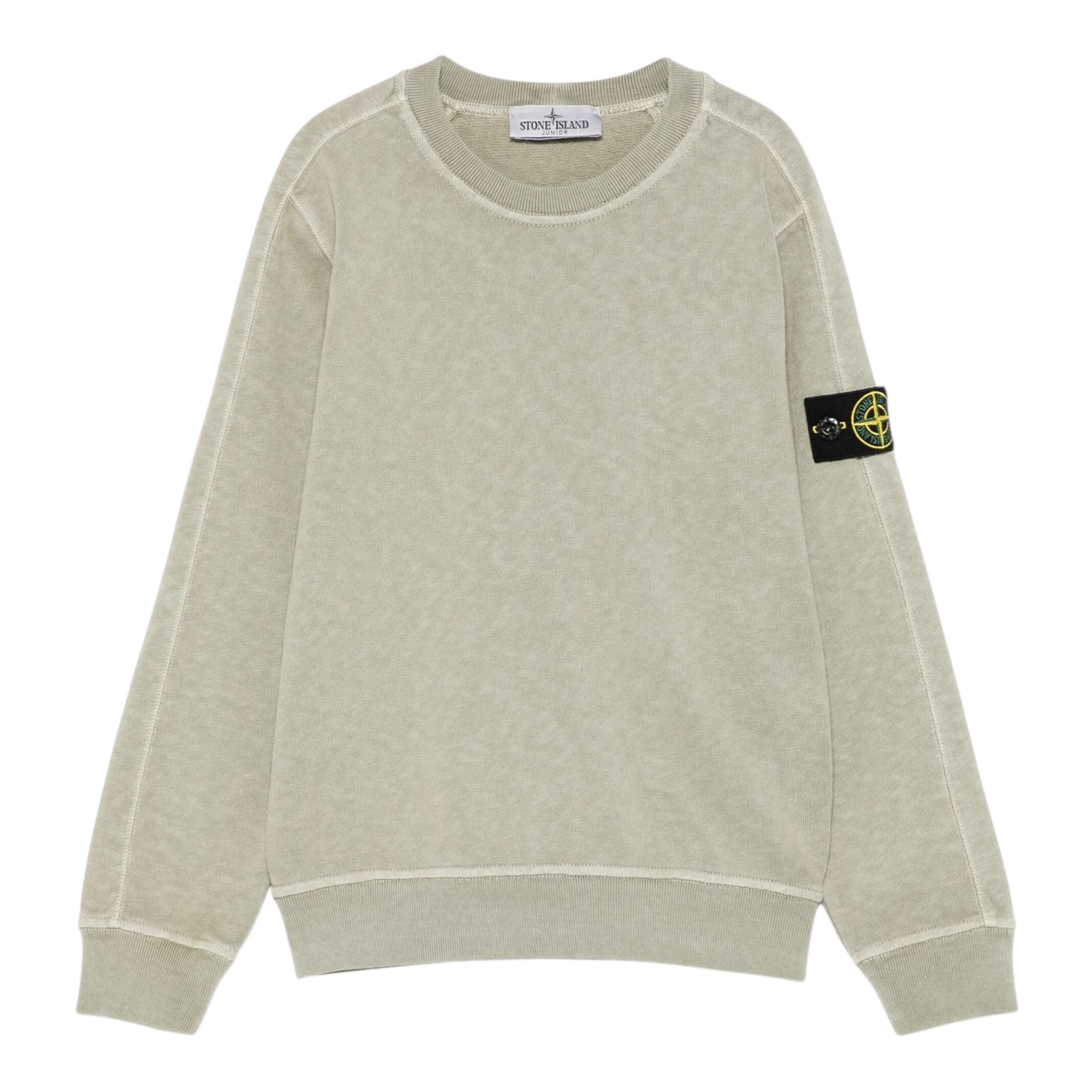 Stone Island Felpa Chiusa Girocollo Tinta Unita per Bambino K1S166100001 VERDE STONE ISLAND 