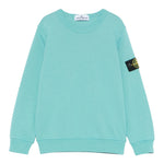 Stone Island Felpa Chiusa Girocollo Tinta Unita per Neonato K1S166100011 AZZURRO STONE ISLAND 