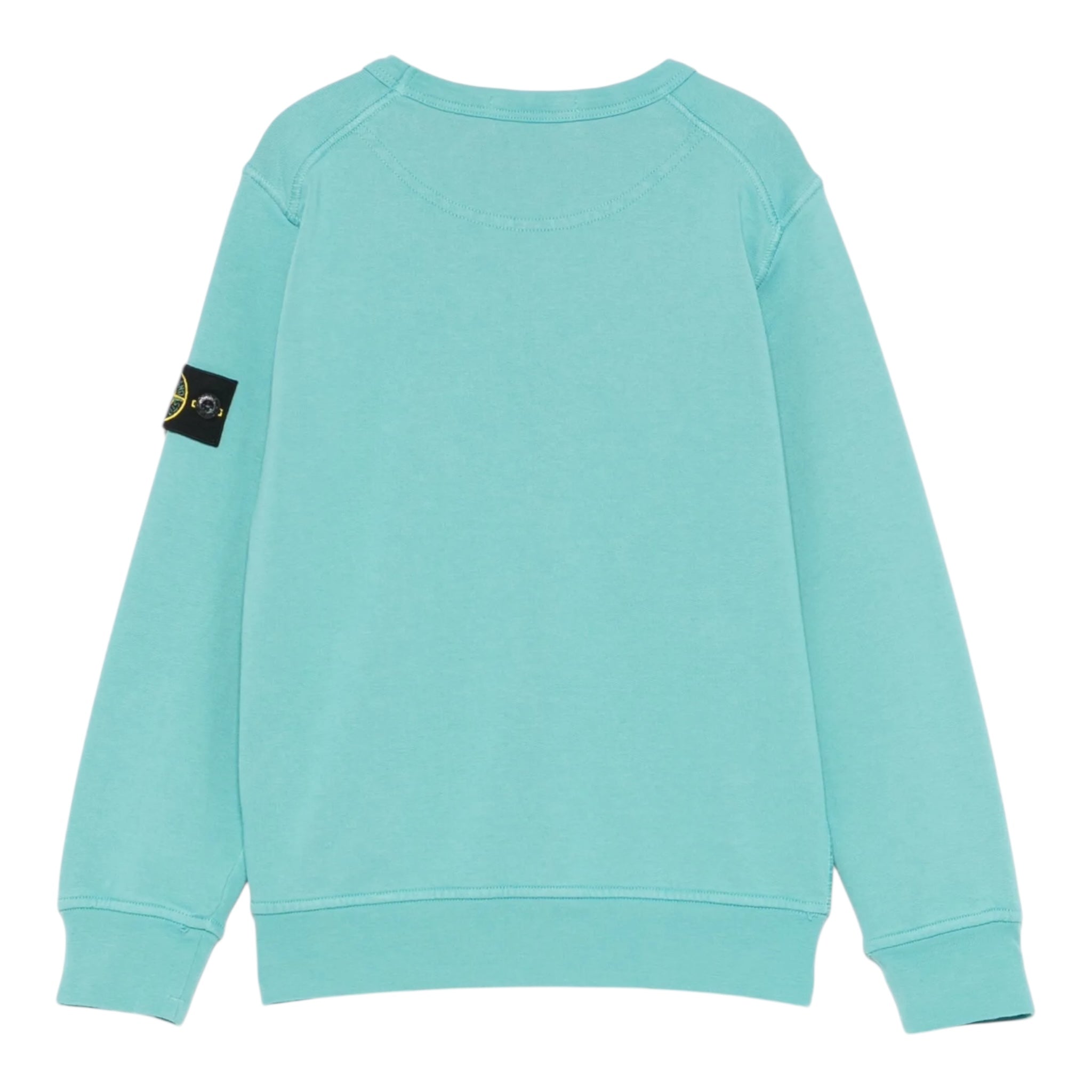 Stone Island Felpa Chiusa Girocollo Tinta Unita per Neonato K1S166100011 AZZURRO STONE ISLAND 